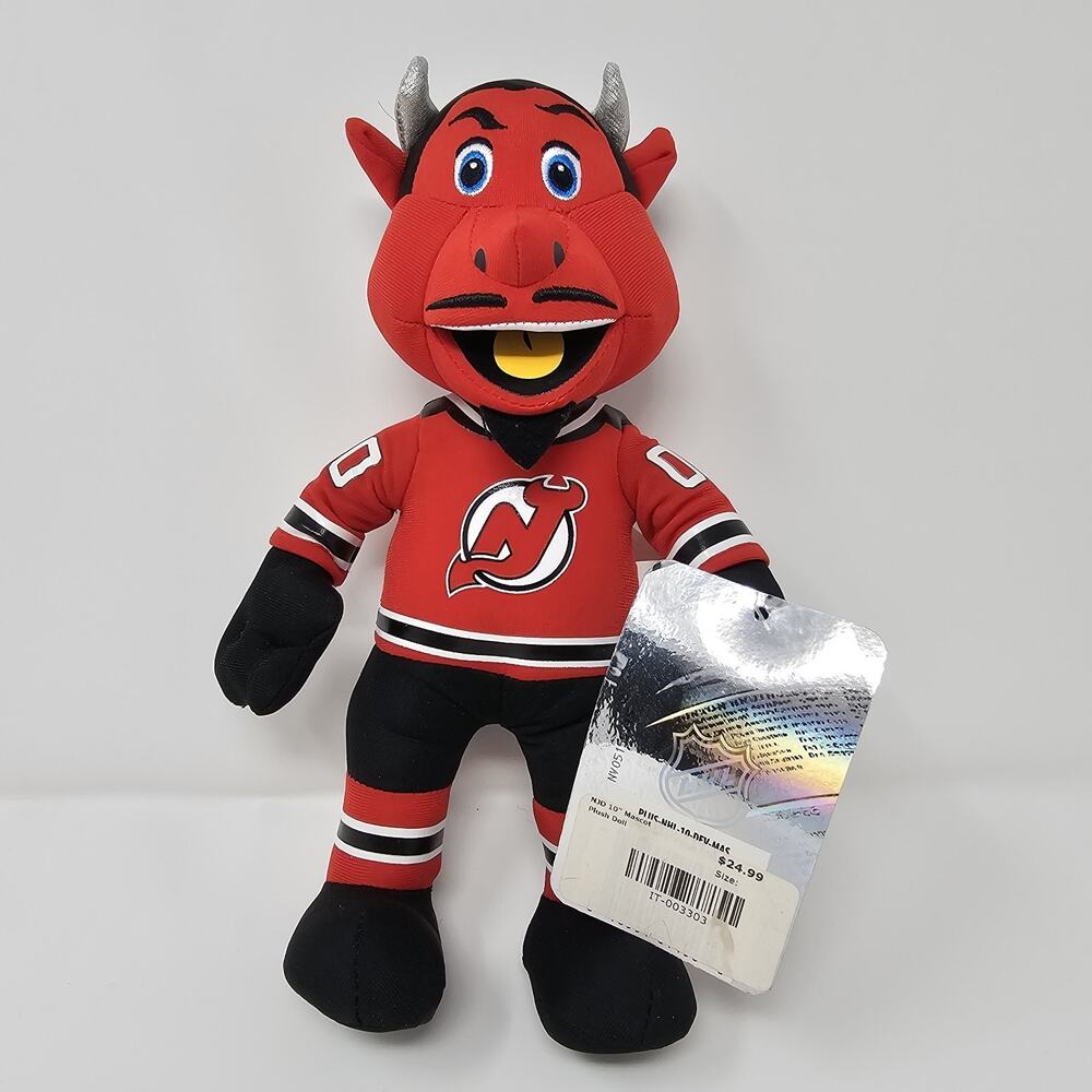 NHL New w Tag New Jersey Devils 10" Stuffed Mascot - Bleacher Creatures
